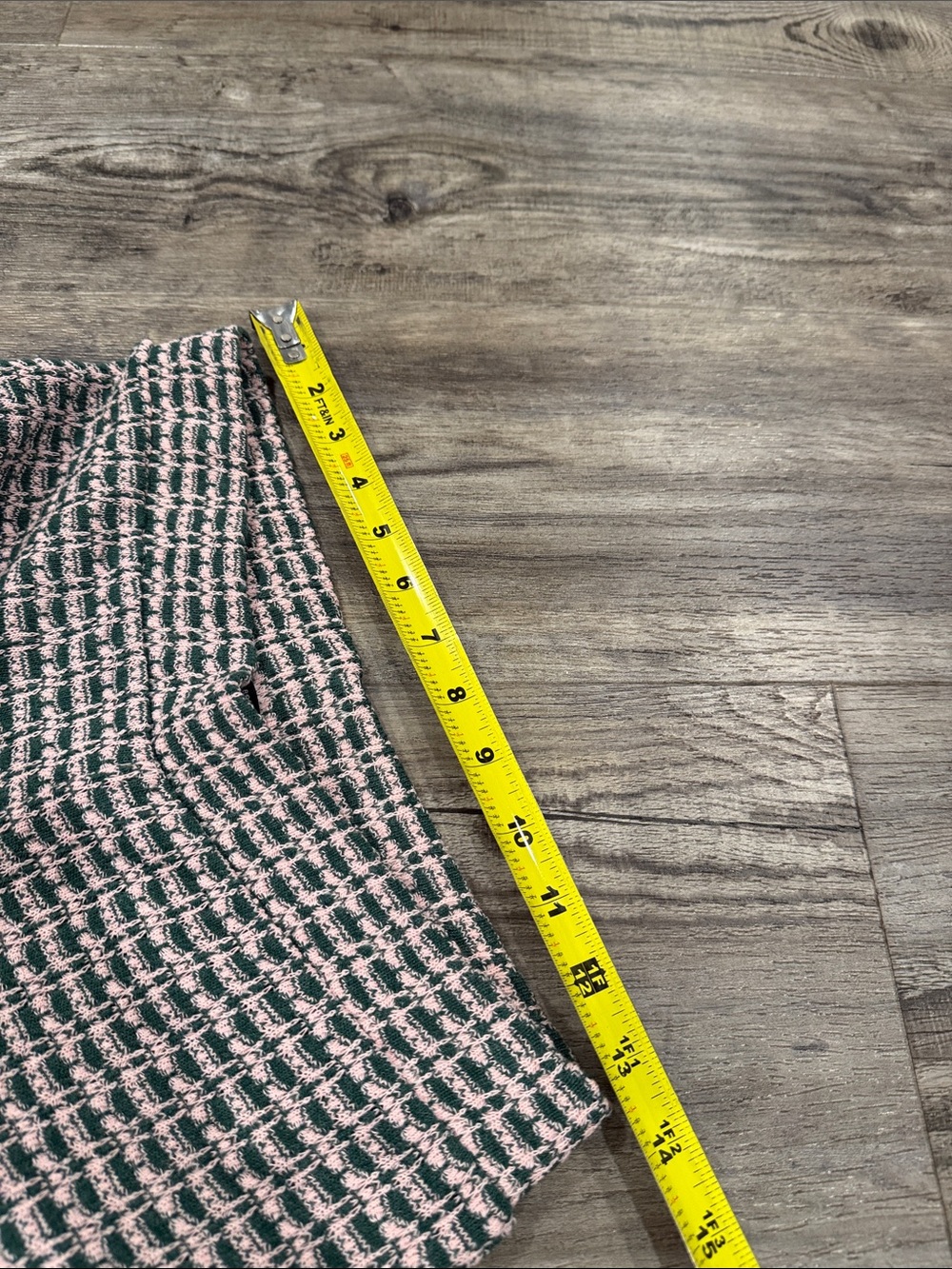 Zara Pink & Green Geometric Knit Pull-On Wide Leg Pants Size S - Picture 5 of 10